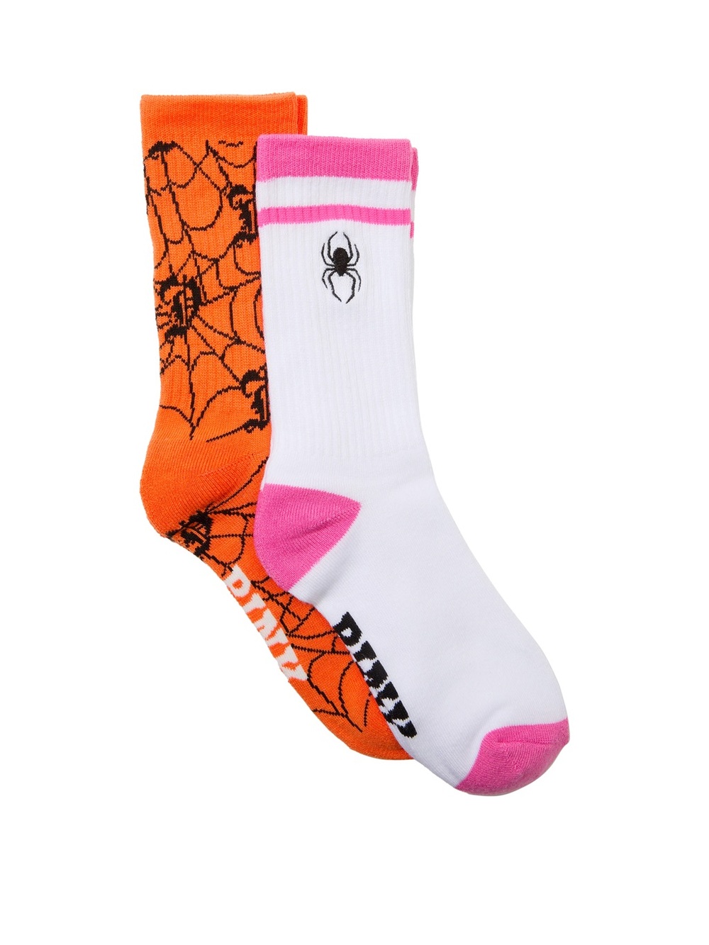 PINK Victoria’s Secret Halloween Spider Web Crew Socks 2 Pack OS NWT